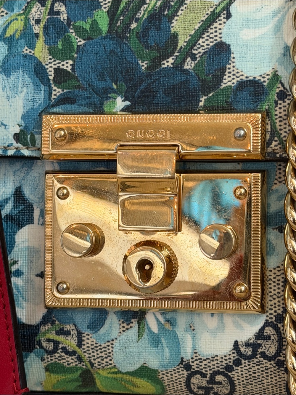 Gucci Floral GG Padlock Canvas Shoulder Bag - Picture 2 of 11